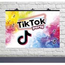 Плакат на день народження TikTok party англ. (75х120 см)