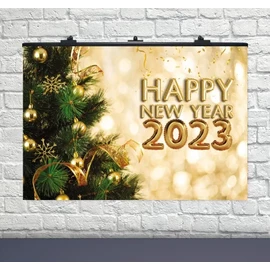 Плакат для свята New Year 2023 новорічна ялинка 75х120 см